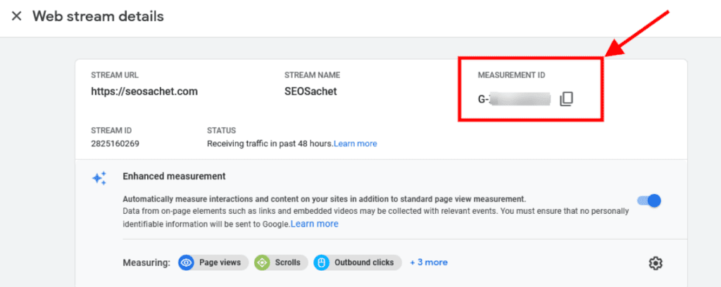 Google Analytics Measurement ID