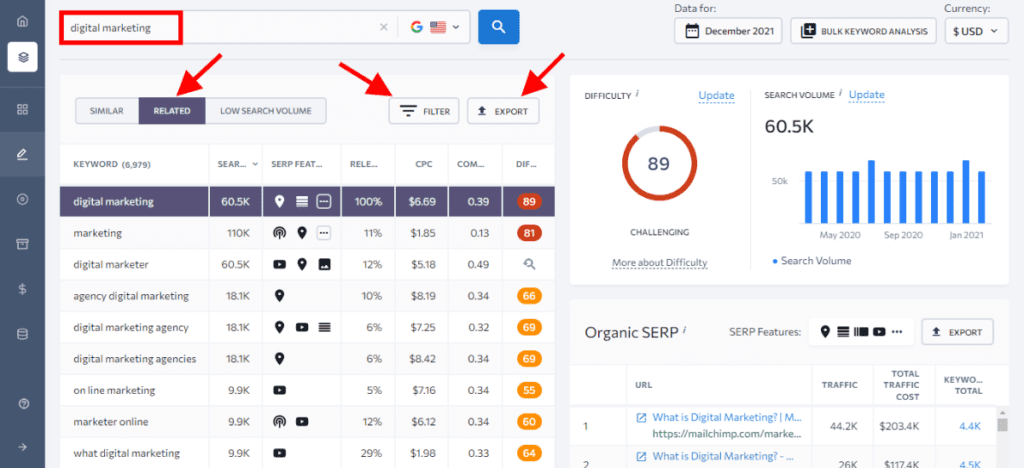 se ranking keyword ideas