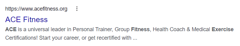 ace fitness blog description