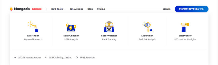 mangools seo tools
